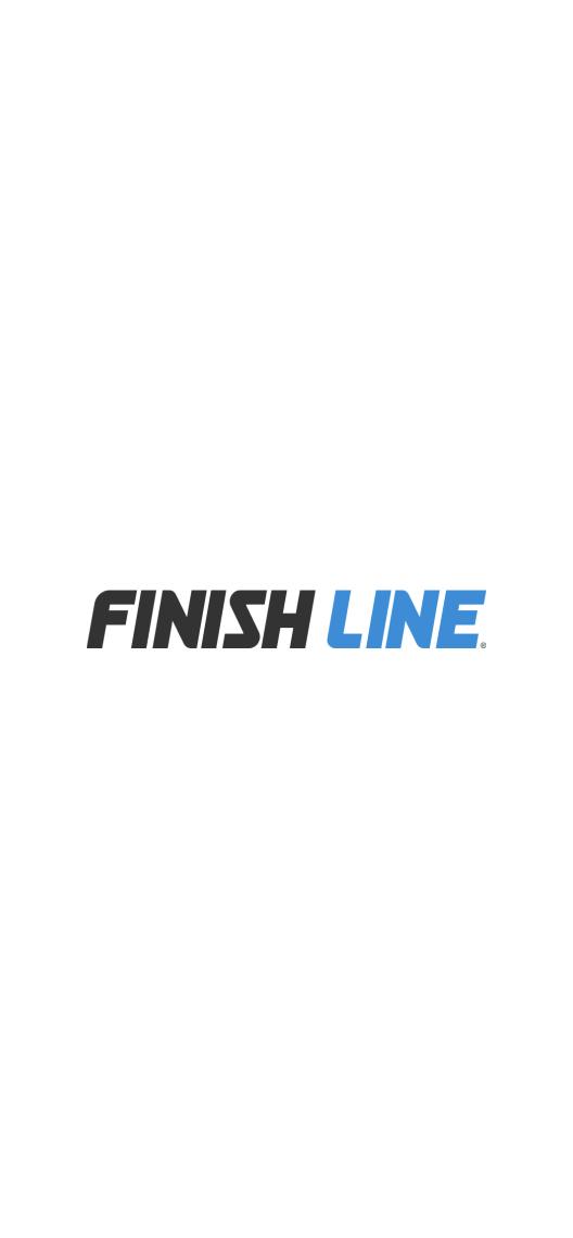 Loading screen of the Finish Line app displaying the Finish Line logo.
